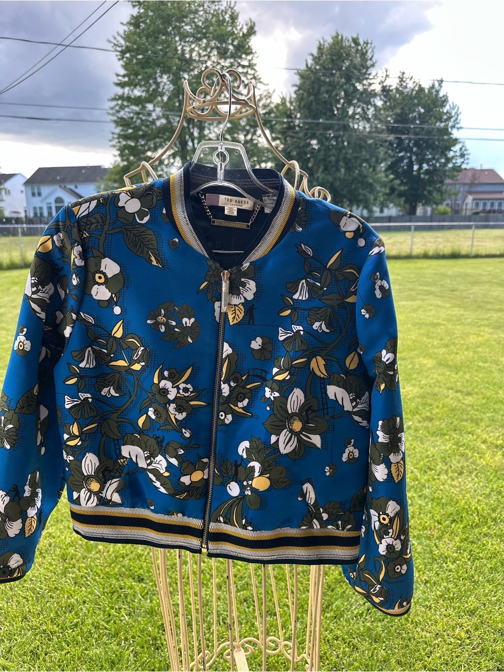 Ted Baker Blue Floral Bomber Jacket
